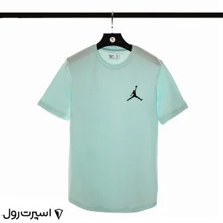 تيشرت نخي جردن يقه گرد | آبي 409