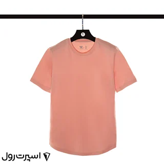 تيشرت نخي ساده يقه گرد | صورتي 401
