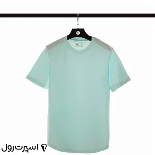 تيشرت نخي ساده يقه گرد | آبي 405
