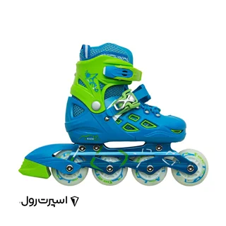 اسکیت چراغدار بن وی به همراه لوازم ایمنی| آبی